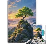 Stone Trees Nature Illustrated Wooden Puzzle, Adults, 1000 Pieces | Jigsaw Puzzle Gift: family puzzle activity, hands-on indoor leisure.