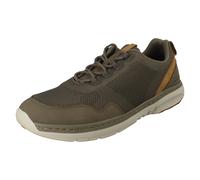 (Stone, UK 8) Mens Clarks Lace Up Casual Shoes ClarksPro Knit - G Fit