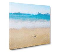 Stone Upon a Beach in Spain Canvas Print | Gallery Wrapped 30mm Frame Wall Art | 20x20 inches | Ready to Hang | Coastal Seascape Picture | Living Room Bedroom Lounge Office