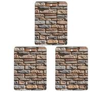 Stone Wall Car Air Freshener, 3 Pcs Square Hanging Air Freshener Cards, Long Lasting Fragrance Scented Cards for Car, Home, Office White-style