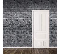 Stone Wall Castle Backdrop & Scene Setter, 4 ft. Tall x 32 ft. Long Medieval Grey Stone/Brick Background - Birthday, Halloween & Theme Party Decoration Supplies - Rooms, Photo Booth & Stage (2)