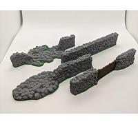 Stone Wall Fence Pack | 28mm 1/56 Scale Miniature | RPG Tabletop Figure Landscape Modelling Wargaming Fantasy Diorama Wargames Model Scenery Terrain Scatter Roleplaying 3d Printed Paintable