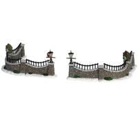 Lemax Christmas Village Stone Wall Set Of 6-63576