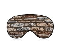 Stone Wall Sleep Mask with Adjustable Strap, Breathable Sleep Masks for Women Men, Soft Eye Mask for Side Sleepers, Travel, Office Nap, Airplane & Blocking Light
