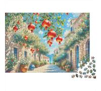 Stone Wall Street Pomegranate 1000 Piece Jigsaw Puzzle Paper for Adults Orchard Home Decor 38x26cm/1000pcs
