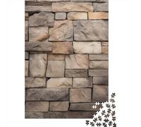 Stone Wall Texture 1000 Pieces Eco-friendly Material Rustic Architectural Style Puzzles for Seniors Easy Grip Pieces Gift for Her 70x50cm/1000pcs