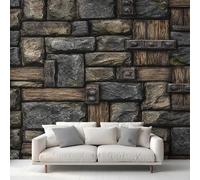 Stone Wallpaper, Brick Geometric Rustic Wallpaper, Wall Mural for Living Room Bedroom, Home Decor, Photo Wall Paper, 315 x 215 cm 22&D