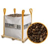 Stone Warehouse Brown Grey Scottish Pebbles 20-30mm Half Bulk Bag 500Kg Borders Footpaths Plant Toppers Raised Beds Ponds