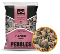 Stone Warehouse Pink White Grey Flamingo Pebbles 20-50mm Single Bag 20Kg Borders, Rockeries, Footpaths, Raised Beds