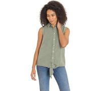 Stone Wash Cotton Tie Top - Khaki - 18