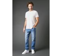 Stone Wash Straight Jeans Maine Blue 38R
