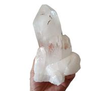 Stone White Crystal Ore Tower Column Quartz Home Decoration Gift(Size:700-750g) Gemstone Stone