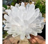 Stone White PhantomQuartz Crystal Cluster Samples HomeOffice Decoration(310-400g)