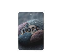 Stone With Hope Text Car Air Fresheners 4 Pcs Hanging Scented Cards Fragrance Scented Cards For Car Aromatherapy Tablets