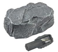 Stone With Secret Compartment, Fake Rock Key Safe Hidden Storage, Key Hider Outside Stone Hiding Place, Hide Your Spare Key Outside, Hider Stones Box for Outdoor Garden Yard Security(Gray)