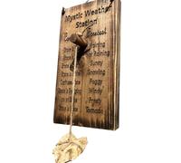 Stone & Wood Weather Station, Mystic 1 3/4" Thick Soild Wood 'Made In England'
