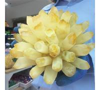 Stone Yellow Ghost Quartz Cluster, Crystal, Home Decora(Size:510-600g) Gemstone Stone