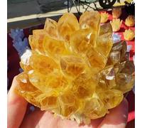 Stone Yellow Phantom Quartz Crystal Cluster Home Office Decor(410-500g)