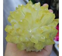 Stone Yellow Phantom Quartz Crystal Cluster Ornament Home Decor(610-700g)