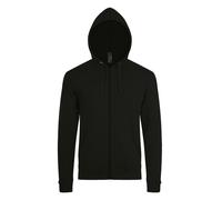 Stone Zip Up Plain Hoodie SOL'S Black XL