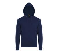 Stone Zip Up Plain Hoodie SOL'S Navy S
