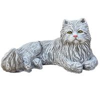 stoneandstyle Stone Figure Main Coon Cat Lying Down Frost-Proof Life Size 30lb