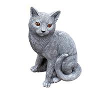stoneandstyle Stone figure sitting cat cast stone frost-proof solid