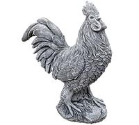 stoneandstyle Stone Figurine Cockerel Il Gallo Lifelike Life Size Frost-Proof Cast Stone