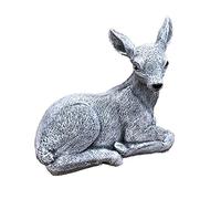 stoneandstyle Stone Figurine Deer Small Frost-Proof Weatherproof Cast Stone
