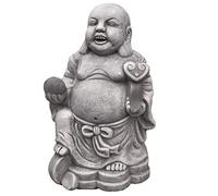 stoneandstyle Stone Figurine Thick Shaolin Buddha Monk Standing Frost-Proof Cast Stone 7.9 kg
