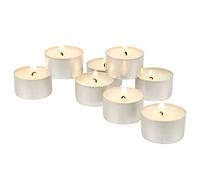 Stonebriar Long Burning Tealight Candles-8 Hours-White-Unscented-100 Pack, White, 100 Pack