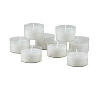 Stonebriar Unscented Long Clear Cup Tea Light Candles 6 to 7 Hour Extended Burn Time, 48 Pack, 48 Count
