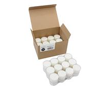 Stonebriar Unscented Long Clear Cup Tealight Candles, Extended Burn Time, White, Bulk, Palm Wax, 48 pack (8 hour)