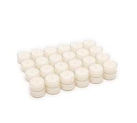Stonebriar Unscented Long Clear Cup Tealight Candles, Extended Burn Time, White, Bulk, Palm Wax, 48 pack (8 hour)