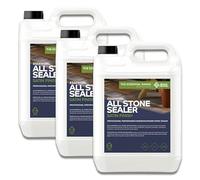 StoneCare4U - All Stone Sealer Satin - 3 x 5L - Gloss Enhancement Exterior Natural Stone Sealant for Sandstone, Limestone, Slate & More. Outdoor Patio Sealant for Patio, Drive & Paths