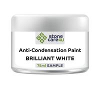 Stonecare4u Anti-Condensation Paint - Brilliant White, 75ml - Internal Paint for Wall, Ceiling, Bathroom, Kitchen, Bedroom & Lounge - Reduces Condensation & Protects Against Mould, Mildew & Damp