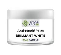 Stonecare4u Anti Mould Paint - Brilliant White, 75ml Sample - For Walls & Ceilings in Bathrooms, Kitchens & Bedrooms. Ultimate Protection Against Dangerous Mould - 5yr Mould Resistance
