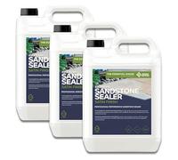 StoneCare4u - Essential Indian Sandstone Sealer 'Satin' - Professional Performance & Quick Drying Formula - Forms a Satin/Gloss Finish on Paving & Patio's. Easy to Apply. (3 x 5 Litres)
