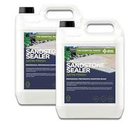 StoneCare4u - Essential Indian Sandstone Sealer 'Satin' - Professional Performance & Quick Drying Formula - Forms a Satin/Gloss Finish on Paving & Patio's. Easy to Apply. (2 x 5 litres)