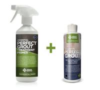 Stonecare4U - Perfect Grout Sealer + Primer - Bundle (237Ml Black) Restore & Renew Old Kitchen, Bath, Wall & Floor Grout