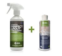 Stonecare4U - Perfect Grout Sealer + Primer - Bundle (237Ml White) Restore & Renew Old Kitchen, Bath, Wall & Floor Grout