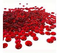 STONED 200 Decorative Red Round Glass Pebbles 20mm