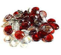 STONED® 200 glass pebbles MIXED Crystal Colours Choose your Colours (Red Crystal)