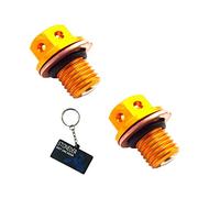 STONEDER 2pcs/lot Gold Motorcycle Magnetic Engine Oil Drain Plug Bolt Nut Screw Washer For Pit Trail Dirt Monkey Bike ATV Quad