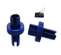 STONEDER 2X Blue 10mm Clutch Brake Throttle Cable Adjuster Bolt for ATV Pit Bike Motocross