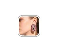 STONEFANS Clip On Earrings for Women Large Sparkly Rhinestone Clip On Earrings Non Pierced Statement Earrings for Prom Wedding Party Bridal Prom Pageant Jewelry Gift, L, Crystal, Rhinestone