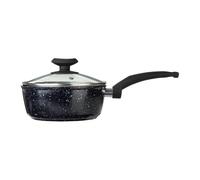 Interiors by PH Stoneflam Saucepan With Glass Lid - 18Cm, Black