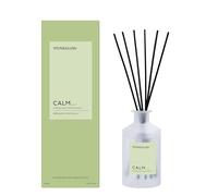 Stoneglow Affirmations Collection Calm Bergamot & Patchouli Reed Diffuser 160ml with Eucalyptus, Amber, Vanilla & Lavender - Lasts 12 Weeks, Refillable and 12 Rattan Reed Diffuser Sticks