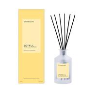 Stoneglow Affirmations Joyful Grapefruit & Mandarin Scented Reed Diffuser 160ml with Apricot & Cassis, 12 Rattan Reed Diffuser Sticks, Fragranced Home Air Freshener, Lasts 12 Weeks, Refillable