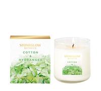Stoneglow Botanic -Cotton & Hydrangea Boxed Candle In Glass Timbler